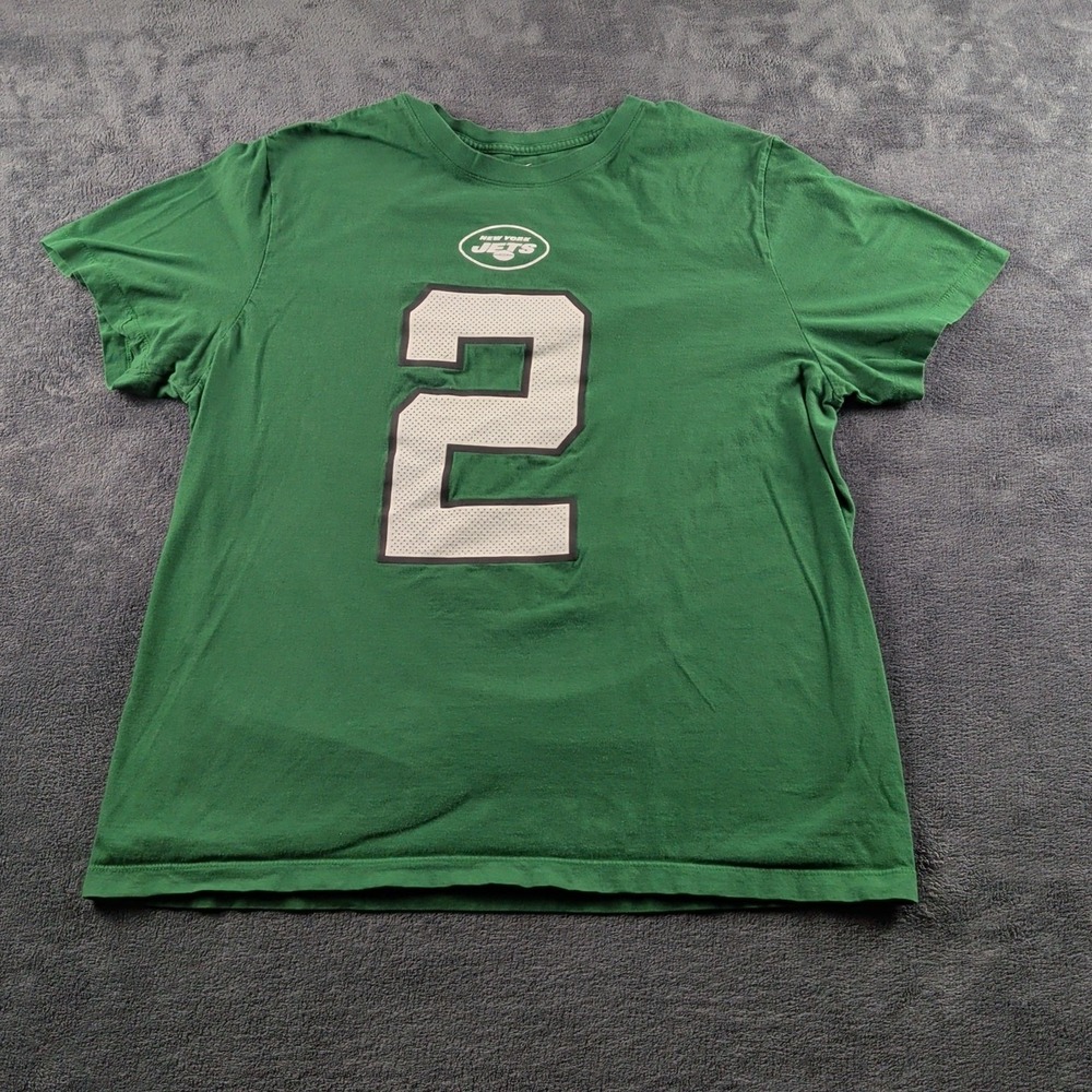 Nike New York Jets Zach Wilson #2 Green NFL Football T-Shirt Men's XL